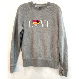 Spiritual Gangster Size XS Love Grey Fleece Crewneck Sweatshirt
